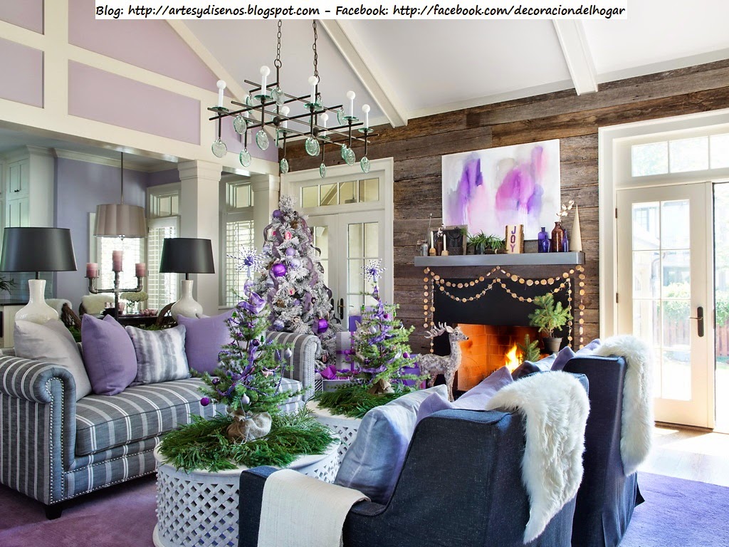 Decorar la Casa para Navidad con Tonos Lila Violeta by artesydisenos.blogspot.com