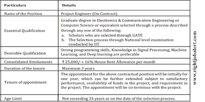 Project Engineer - Electronics and Communication or Computer Science Jobs in Indian Institute of Technology, Dharwad