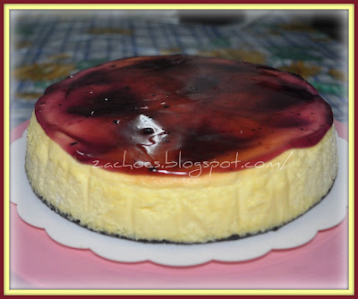 Cooking: Resepi Baked Blueberry Cheese cake (Kek Keju 