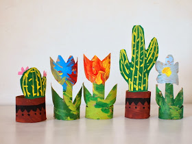 make plants from toilet paper rolls