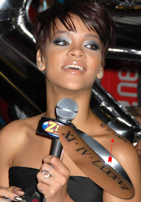 Rihanna Star Tattoo Ear