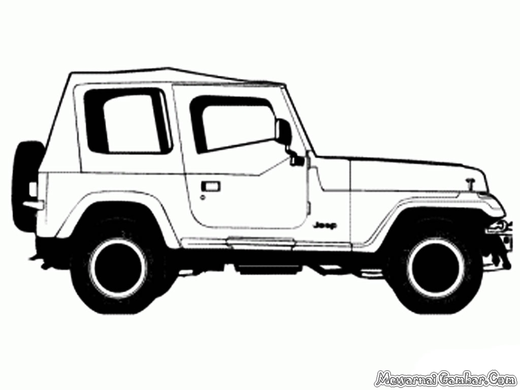 Mewarnai Gambar Mobil Jeep | Mewarnai Gambar