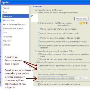 VadoAju: MSN - Privacidade, eliminar registro de conversa.