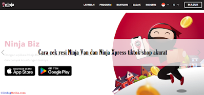 Cara cek resi Ninja Van dan Ninja Xpress tiktok shop akurat