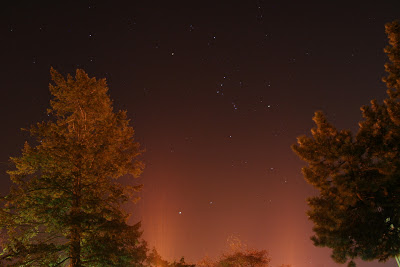 light pollution and orion