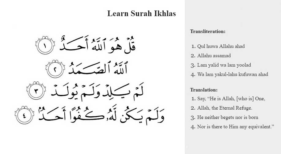 Ihya al Islam - Surah Ikhlas