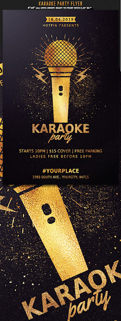  Karaoke Party Flyer Template