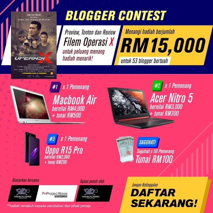 Contest Blogger Terbesar Bernilai RM15,000 Untuk Dimenangi