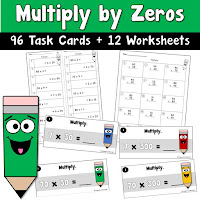  Multiply by Zeros Task Cards