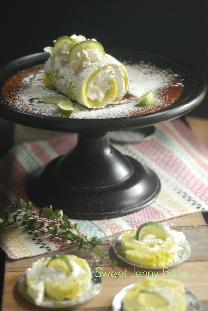 lime margarita cake roll for cinco de mayo dessert