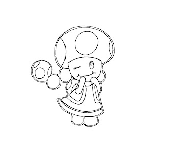 #3 Toadette Coloring Page