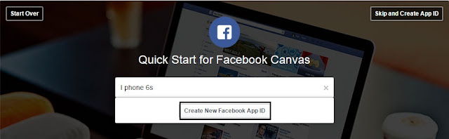 Create New Facebook App ID