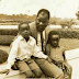 Late Ojukwu pictured with two of his children while in exile 
