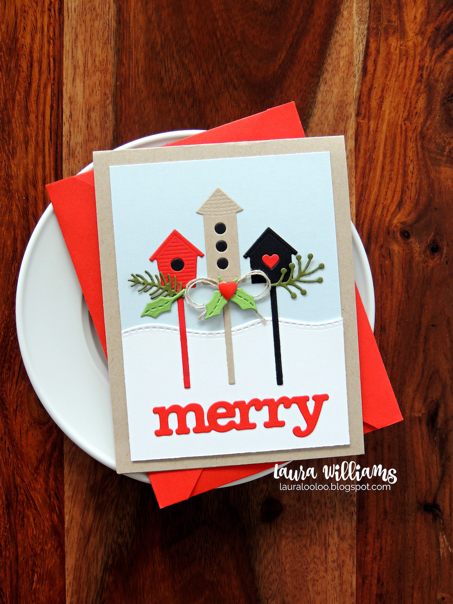 Getting the most from our craft supplies is important - because craft supplies don't usually grow on trees. Using non-Christmas product for holiday cards is a great way to stretch supplies and give them a fresh new look. Today we'll look at a not-Christmasy birdhouse die set from Impression Obsession, and give it a winter twist! It's part of our two-day Holiday Card Hop, and there's lots of inspiration to enjoy!