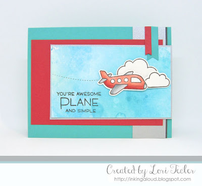 Plane and Simple card-designed by Lori Tecler/Inking Aloud-stamps and dies from Lawn Fawn