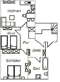 Ferienwohnungen Franz Travemünde. Ferienwohnung 2: Grundriß