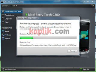 Cara Backup Data Blackberry Ke Komputer