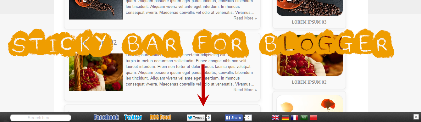 How To Add a Floating Sticky Footer Bar in Blogger