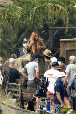 Halle Bailey film shoot for The Little Mermaid