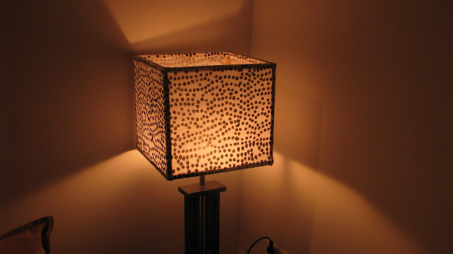 DIY lampshade using fabric