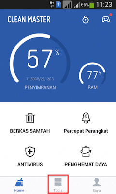 cara backup aplikasi android dengan clean master