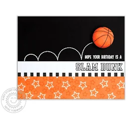 Sunny Studio Stamps: Team Player Slam Dunk Basketball Birthday Card by Mendi Yoshikawa