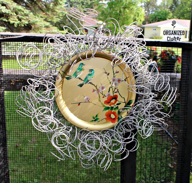 Vintage English Elite Tray & Bed Spring Wreath