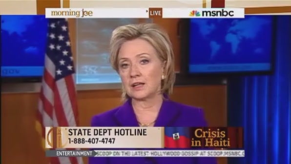 HRC Secretary of State Morning Joe interview Haiti