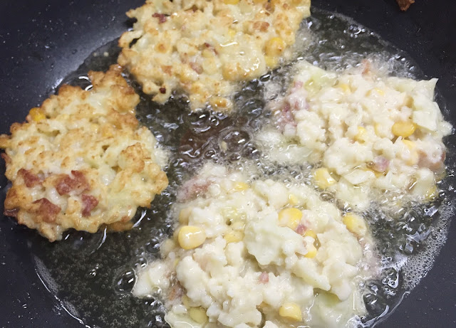 a photo of Cheese-y Cauliflower Fritters 