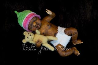 OOAK anatomically correct African baby boy doll