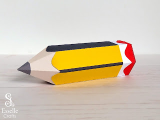 School Pencil Favour Box by Esselle Crafts