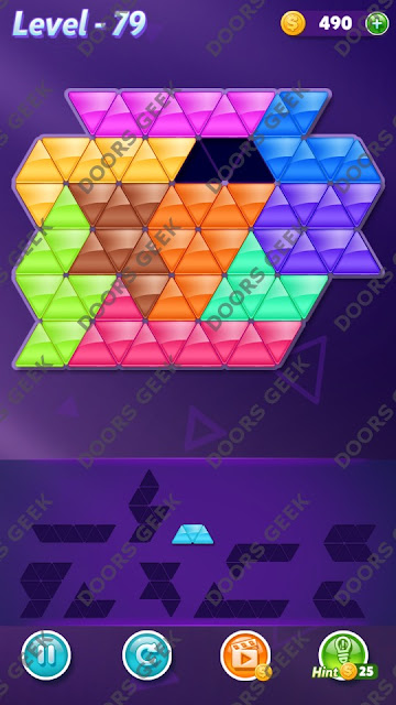 Block! Triangle Puzzle 10 Mania Level 79 Solution, Cheats, Walkthrough for Android, iPhone, iPad and iPod