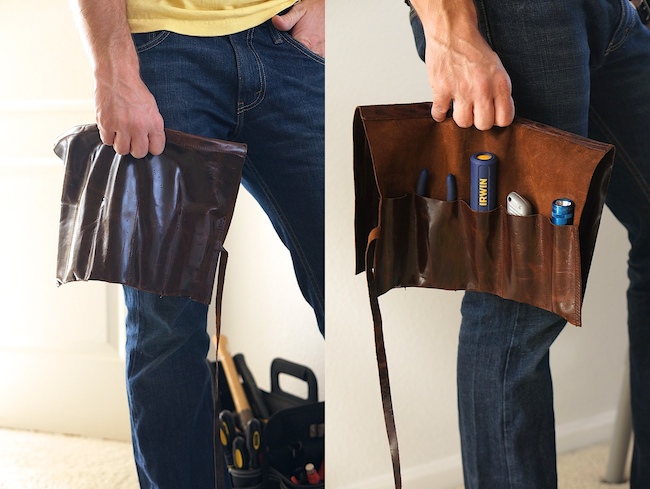 Leather Tool Roll Bag Tutorial