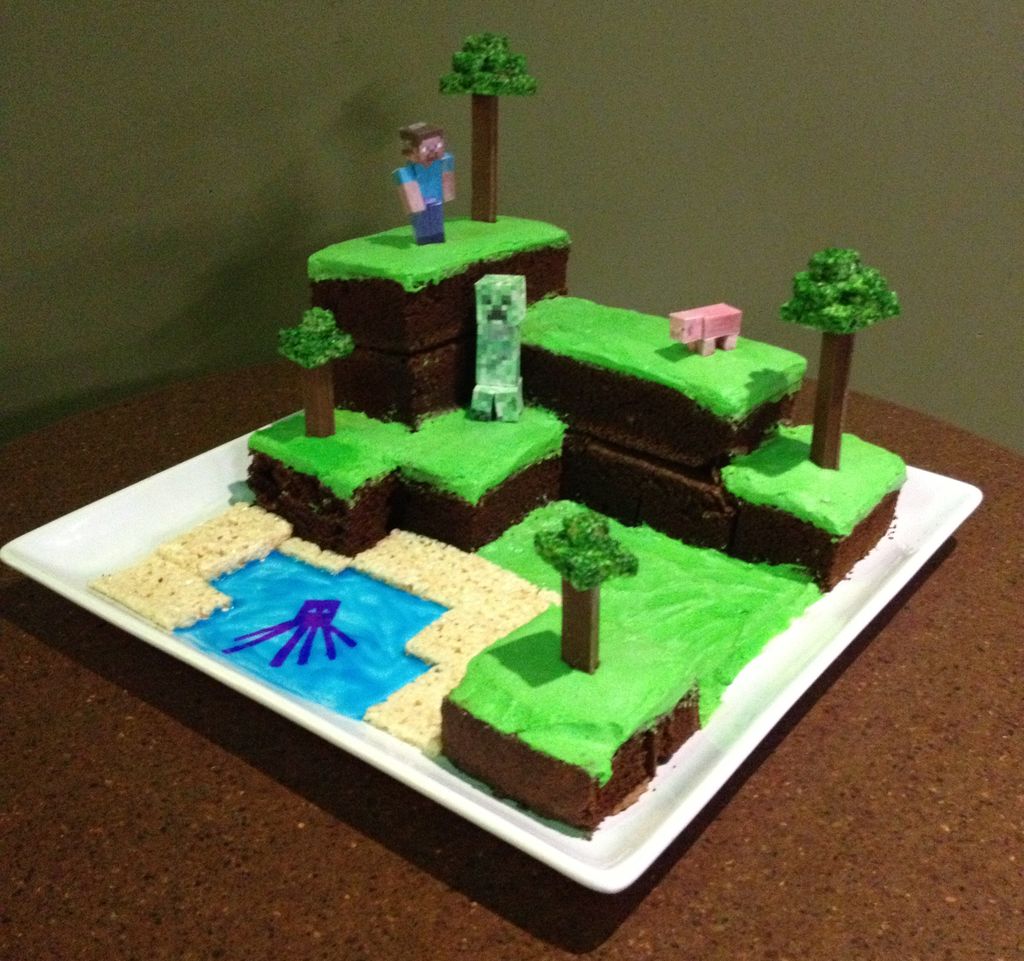 Instrctables Minecraft world cake recipe and inspiration