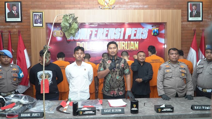 Polres Pasuruan Berhasil Ungkap 4 Kasus Menonjol dan Amankan 5 Tersangka