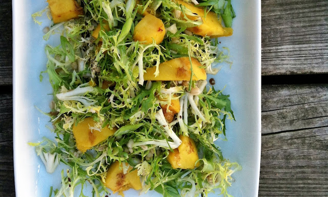 Acorn Squash, Frisée and Barley Salad