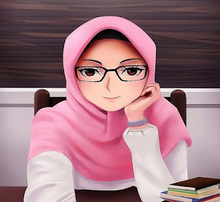 Gambar Kartun Muslimah Comel dan Cantik