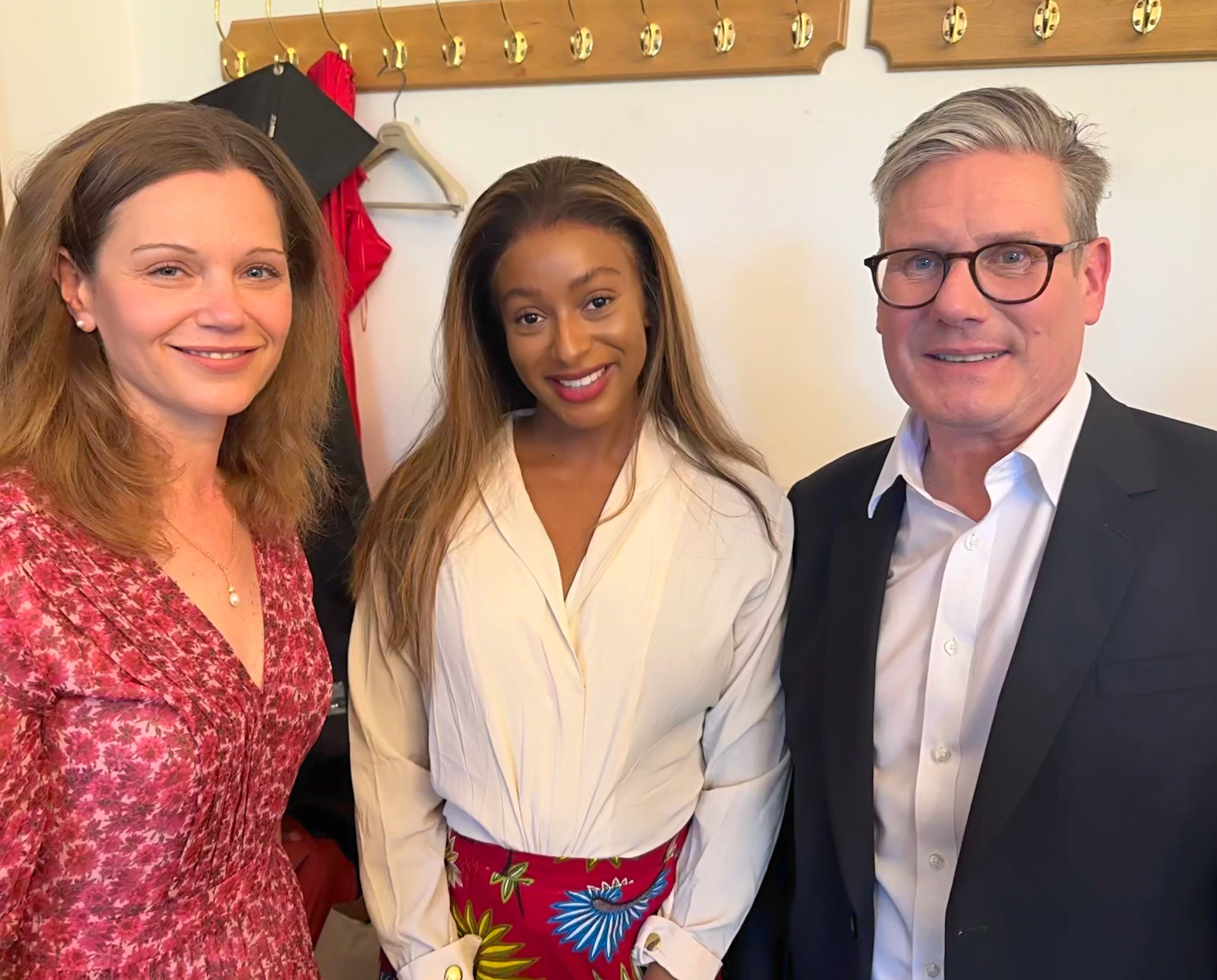 Wife of UK PM, Victoria Starmer; Florence Otedola AKA Cuppy; and UK PM, Keir Starmer