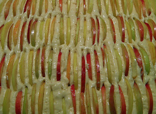 Apple Cake Ready to Bake with Multi-Color Apples