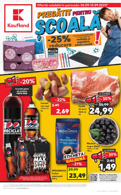 Kaufland Promotii + Catalog - Brosura 6-12.09 2023 → PREGATIT pentru SCOALA | Promotii Kaufland Card