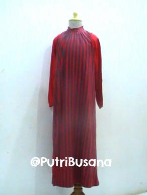 putri busana | gamis anak salur merah