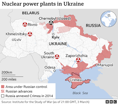Ucrania dice que la planta nuclear gigante de Zaporizhzhia no puede abastecer a Rusia
