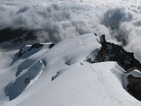 Grat, Eisgrat, Schneegrat, Wolken, Berg, Landschaft