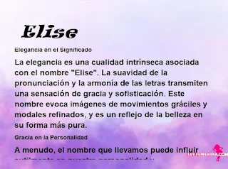 significado del nombre Elise