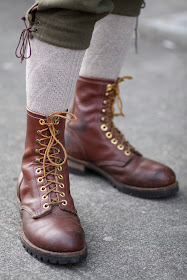 Brown combat boots knickers Seattle street style fashion 