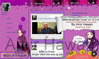 Download BBM Muslimah Violet V2.12.0.9 Apk Terbaru Gratis