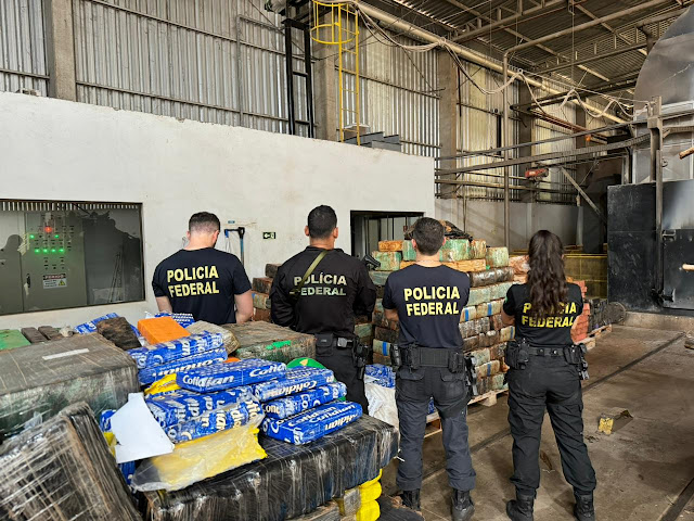 PF em Guaíra, promove a destruição de aproximadamente 17 toneladas de drogas na 8ª ação de incineração do ano