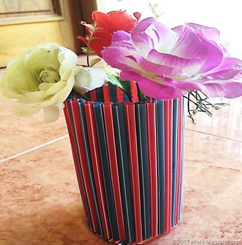 Terkini 26+ Kerajinan Vas Bunga Dari Sedotan Plastik