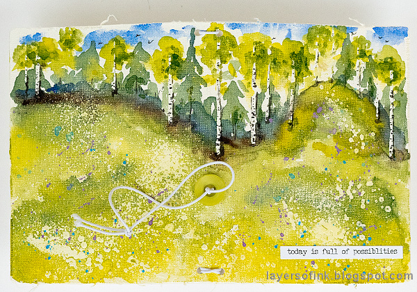 Layers of ink - Watercolor Meadow Notebook Tutorial by Anna-Karin Evaldsson.