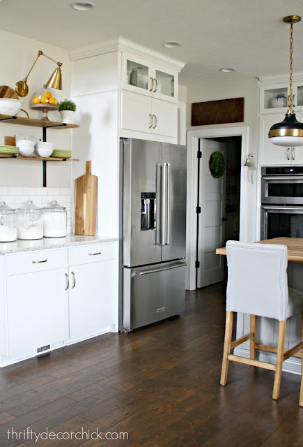 Adding open shelves to kitchen